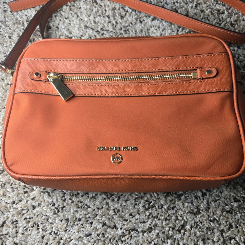 Michael Kors Orange Jet Set Charm Large Crossbody Bag